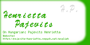 henrietta pajevits business card